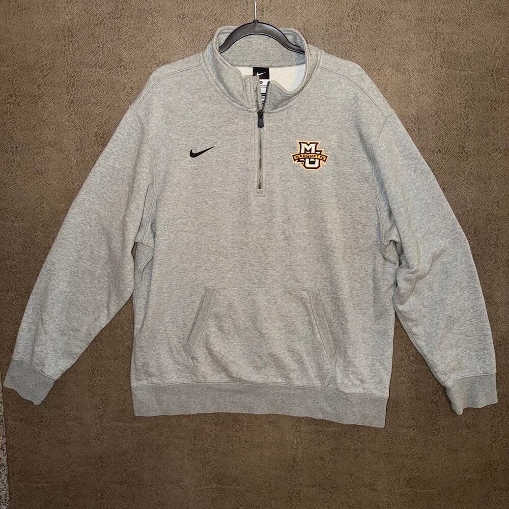 Nike Marquette gray quarter zip sweatshirt size XL